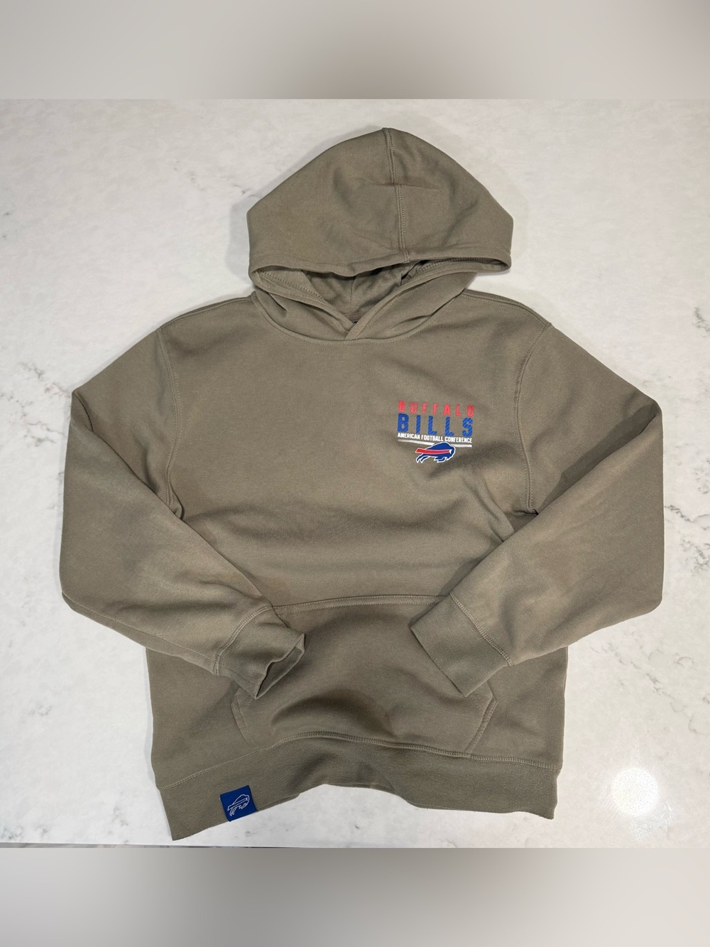 Kids Olive Pullover Hoodie with Bills Logo
